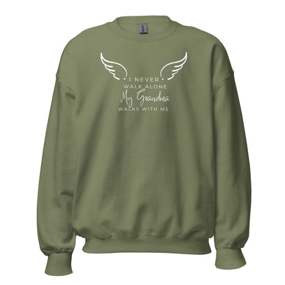MY GRANDMA WALKS WITH ME SWEATSHIRT - Daughter Of An Angel